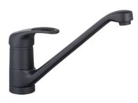 GRANDE ééngreepsmengkraan keuken, zwart-mat kraan met verlengde uitloop en draaibereik 360° keramische schijven geluidsarme, verwisselbare 40 mm-cartouche flexibele metalen aansluitslangen vo - thumbnail