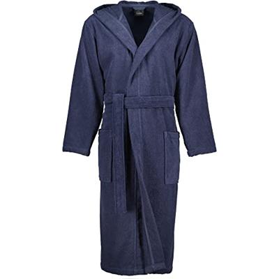 Cawö Cawo Heren Home Badjas met Capuchon Uni 829 XXL blau