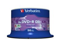 Verbatim DVD+R DL 8,5GB 8X Spindel. 50 Stuk Mat zilver. - thumbnail