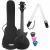 Cascha HH 2258 carbon fiber concert ukelele set zwart - thumbnail