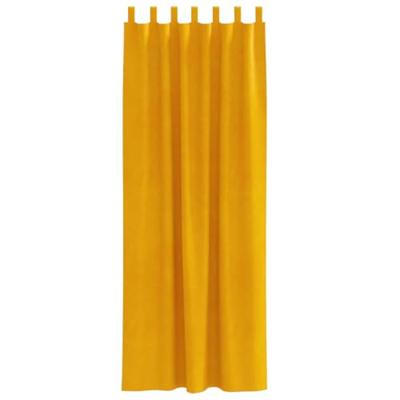 VidaXL Verduisterende gordijnen 2 pcs mosterdgeel 140 x 245 cm fluweel VidaXL Verduisterende gordijnen 2 pcs mosterdgeel 140 x 245 cm fluweel