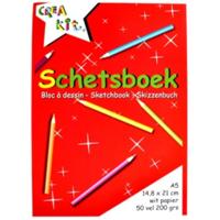 Creakit Schetsboek A5 50 vellen 200 gram crea-kit - thumbnail
