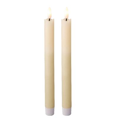 Lumineo LED dinerkaars 2st x24cm creme/warm wit 2st