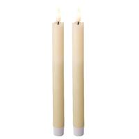 Lumineo LED dinerkaars 2st x24cm creme/warm wit 2st - thumbnail