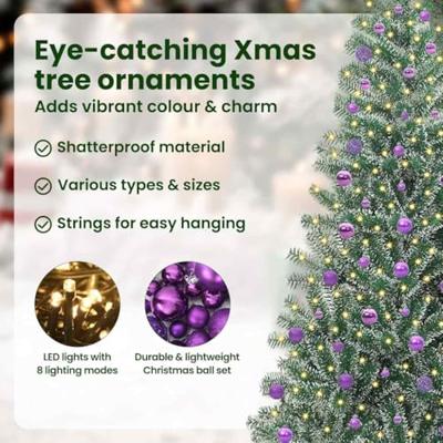 VidaXL Kunstmatige kerstboom sneeuw gevlochten met led licht 240 cm