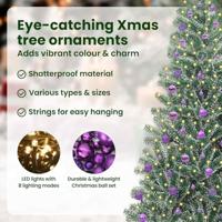 VidaXL Kunstmatige kerstboom sneeuw gevlochten met led licht 240 cm - thumbnail