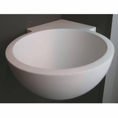 Hoekfontein Luca Sanitair Rond 28x28x12 cm Solid Surface Mat Wit Luca Sanitair