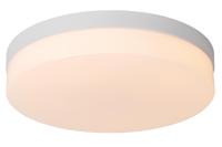 Lucide BISKIT - Plafonnière Badkamer - Ø 34,5 cm - LED - 1x24W 2700K - IP44 - Bewegingssensor - Wit - thumbnail
