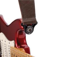 D&apos;Addario 25BAL02 Comfort Leather Auto Lock Guitar Strap Brown gitaarband - thumbnail