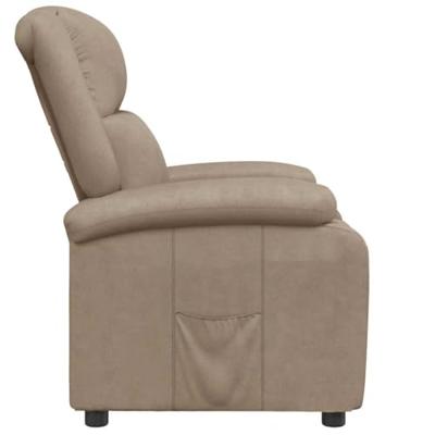 Fauteuil verstelbaar kunstleer cappuccinokleurig