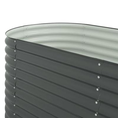 Plantenbak 160x80x81 cm gegalvaniseerd staal grijs
