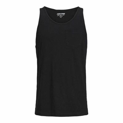 Tank Top Heren Jack & Jones Tampa Slub Zwart - Maat: L