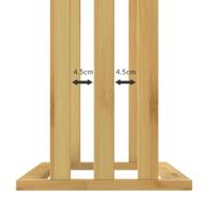 Handdoekenrek Bamboe met 3 RVS Stangen - thumbnail