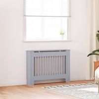 VidaXL Radiatorombouw 112x19x81,5 cm mdf grijs - thumbnail