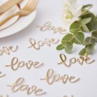 Ginger Ray confetti letters love goudkleurig 14 gr | 20 stuks - thumbnail