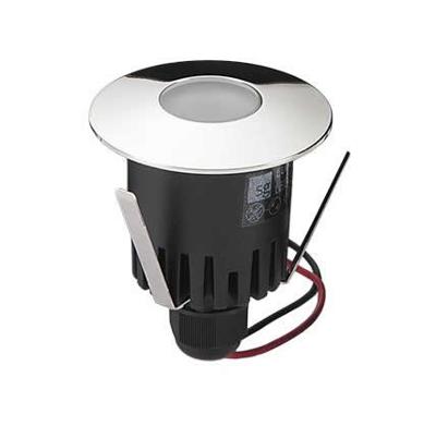 SG Luna LED grondspot 1W 3000K dimbaar chroom IP67 waterdicht SG Luna LED grondspot 1W 3000K dimbaar chroom IP67 waterdicht