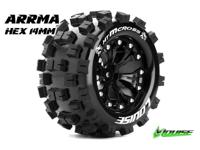 Louise MT-MCROSS Soft Banden - 2.8" Velgen Black Chrome - Hex 14mm (electro 4WD: FR/RR) - thumbnail