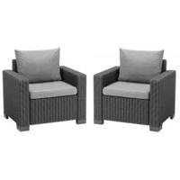 California loungestoel 1 zits antraciet (2 stuks) - thumbnail