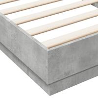 Bedframe bewerkt hout betongrijs 100x200 cm - thumbnail