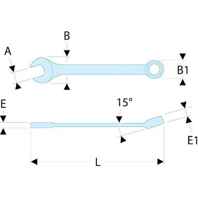 Facom korte ringsteeksleutels 12 kant 5/16' - 39.5/16 Facom korte ringsteeksleutels 12 kant 5/16' - 39.5/16