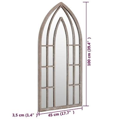 Spiegel 100x45 cm ijzer zandkleurig