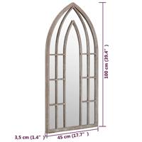 VidaXL Spiegel 100x45 cm ijzer zandkleurig - thumbnail