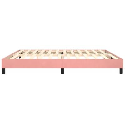 Bedframe fluweel roze 200x200 cm