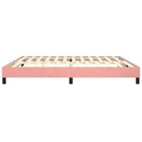 Bedframe fluweel roze 200x200 cm - thumbnail