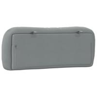 Hoofdbordkussen 100 cm stof lichtgrijs - thumbnail