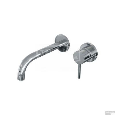 Chrome Edition inbouw wastafelmengkraan met gebogen uitloop, rozetten A1 - chroom