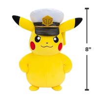 Pokémon pluchen knuffel kapitein Pikachu - 20 cm - thumbnail