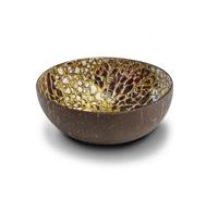 Sizland Dezign® schaaltjes voor snacks kom – bowls and dishes - schaaltjes – Bowl Gold Eggshell - kokosnoot schaaltje - thumbnail