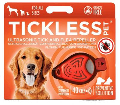 Tickless teek en vlo afweer voor hond en kat fluoriserend oranje