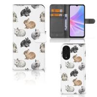 Telefoonhoesje | Met pasjeshouder | voor OPPO A78 5G | A58 5G Konijntjes - thumbnail