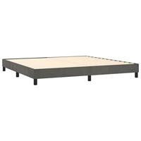 Boxspring met matras fluweel donkergrijs 200x200 cm - thumbnail