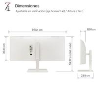 LG Electronics UltraWide LCD-monitor Energielabel F (A - G) 96.5 cm (38 inch) 21:9 1 ms - thumbnail