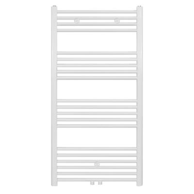 Belrad Handdoekradiator - middenaansluiting - 1200X600mm - 616 Watt - Wit Mat Geborsteld BWM1200600 Belrad Handdoekradiator - middenaansluiting - 1200X600mm - 616 Watt - Wit Mat Geborsteld BWM1200600