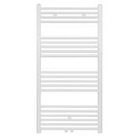 Belrad Handdoekradiator - middenaansluiting - 1200X600mm - 616 Watt - Wit Mat Geborsteld BWM1200600 - thumbnail
