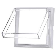 Gira TX 44 Overgangsplaat met transparant klapdeksel zuiverwit - thumbnail