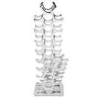 Wijnrek 27 flessen zilverkleurig aluminium - thumbnail