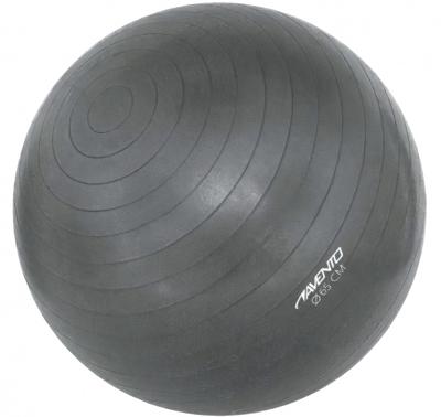 Avento fitnessbal 65 cm PVC zilver 2-delig