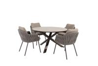 Cannes diningset met Prado tafel terre keramiek rond dia. 130 cm Taste - Taste - thumbnail