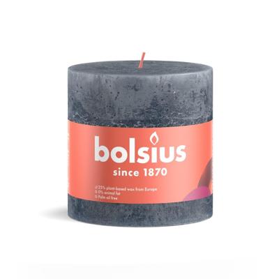 Bolsius kaars rustiek 10x10 cm slate blue