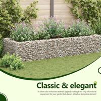 VidaXL Gabion plantenbak verhoogd 270x90x50 cm staal - thumbnail