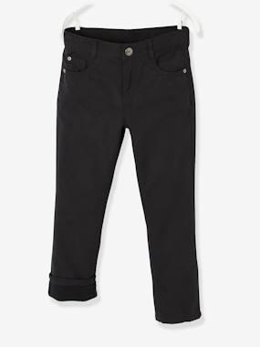 Onverwoestbare, gevoerde rechte broek jongen zwart