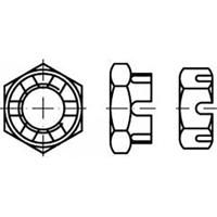 TOOLCRAFT TO-6864318 Kroonmoeren M24 DIN 979 Staal 25 stuk(s) - thumbnail