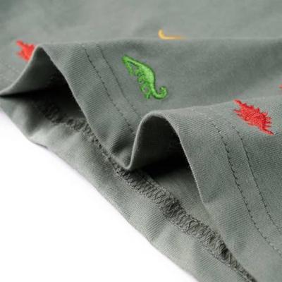 Kindershirt met korte mouwen 128 kakikleurig Kindershirt met korte mouwen 128 kakikleurig