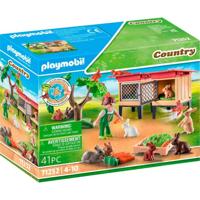 Playmobil - 71252 - land de boerderij - kind met behuizing en konijnen - thumbnail