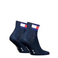 Tommy Hilfiger 2-pack - Quarter Sokken - Katoenen half hoge sokken met vlag - thumbnail