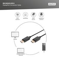 Digitus AK-340103-020-S DisplayPort-kabel DisplayPort Aansluitkabel DisplayPort-stekker, DisplayPort-stekker 2.00 m Zwart - thumbnail